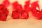 100pcs Authentic Preciosa 4mm (0.16 Inch) Small Faceted Bicone Crystal Loose Beads Light Siam Red Compatible with Swarovski 5301/5328 for DIY Jewelry Making Pre-B406
